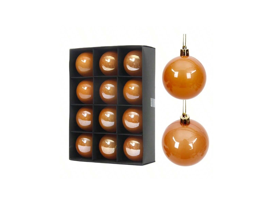 Conjunto De 12 Bolas De Natal, 6cm Bola De Pérola, Rosa Dourado 12 Unidades/caixa Igvtrade