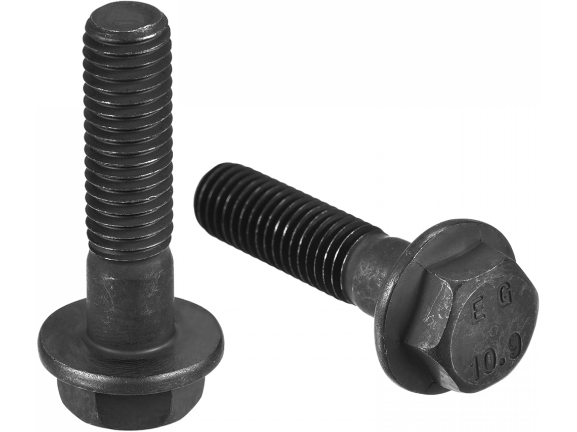 Parafusos de Flange Sextavados M8x35mm , 5 Pçs, Aço Carbono Grau 10.9 CHABERLU