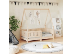 Vidaxl Estrutura De Cama Infantil 70x140 Cm Pinho Maciço