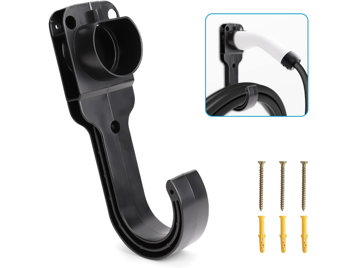 Suporte De Parede Tipo 2 Para Cabo Carregamento Veículos Elétricos, Suporte Universal 2 Em 1 Para Estação De Carregamento Veículos Elétricos Da Ue