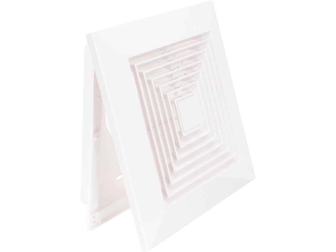 Grelha De Teto Quadrada Para Ventilação Residencial Com Tampa De Controle De Fluxo.