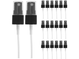 Conjunto De 20 Bicos De Plástico Preto Para Frasco De Perfume, Leves E Práticos.