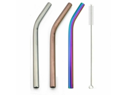 Canudos de Aço Inoxidável para Milkshake Espesso, Escova de Canudo de Metal Reutilizável SUNNY SPACES
