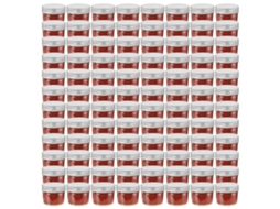 Vidaxl Frascos De Vidro Com Tampas Prateadas 96 Pcs 110 Ml