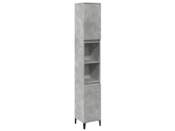 Armário Wc MAISON EXCLUSIVE Derivados Madeira Cinzento Cimento (30x30x190 cm)