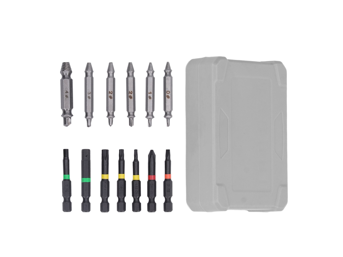 Kit de Extração de Parafusos Quebrados com Bits S/MARCA