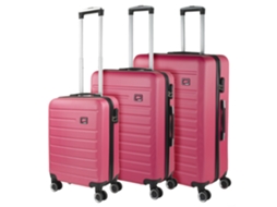 Conjunto de Malas Rígidas SKPAT Nantes Fúcsia Abs 50X76X28 Cm 95L