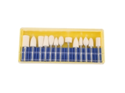 Kit De 13 Peças De Cabezales De Lã Para Polir E Lixar Com Cabo De 3mm Para Ferramenta Rotatória (3mm Haste)