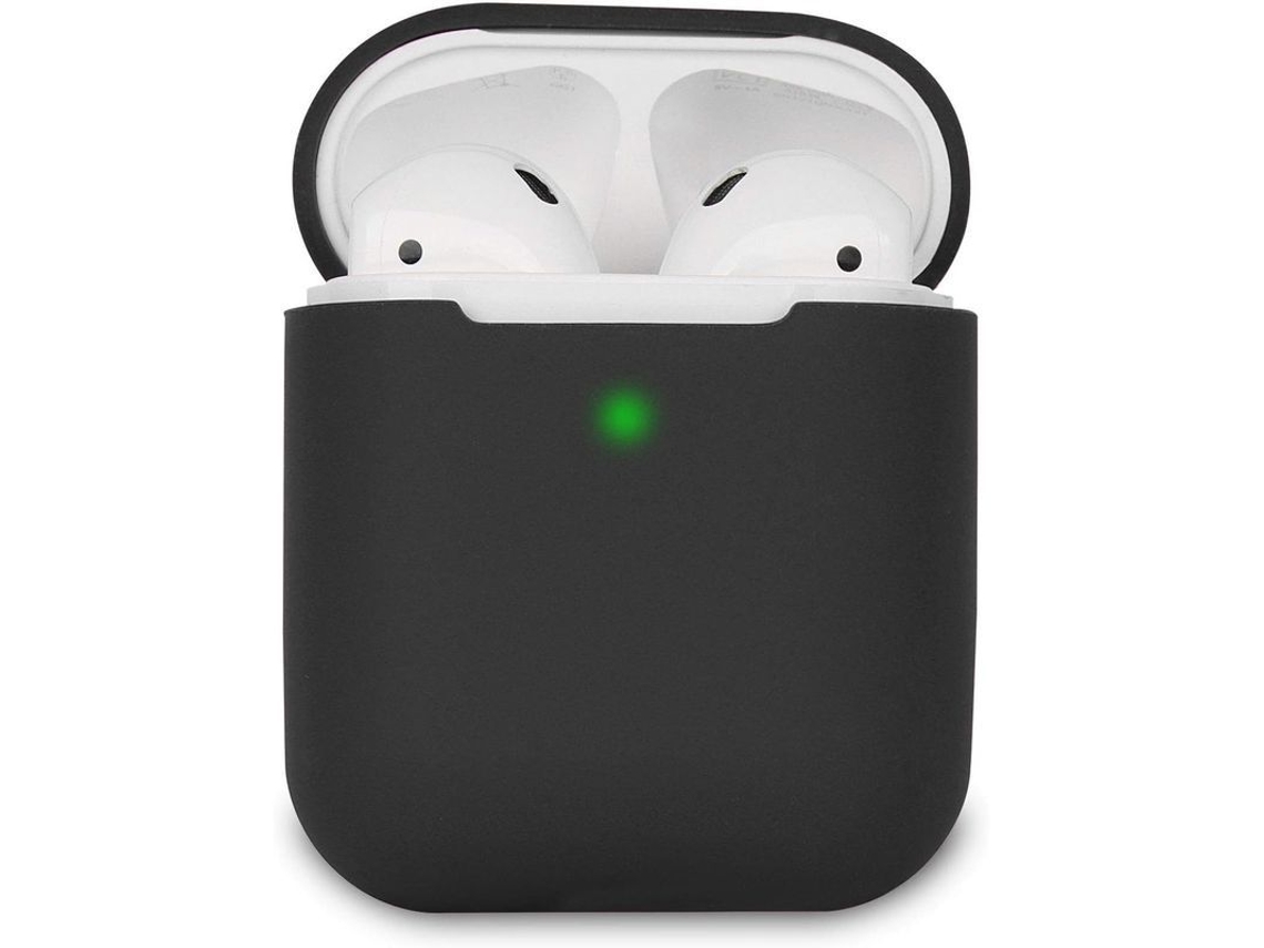 2026-funda Compatible Com Airpods 1 E 2, Silicone Macio, Proteção 360°, Anti-arranhões, Preto
