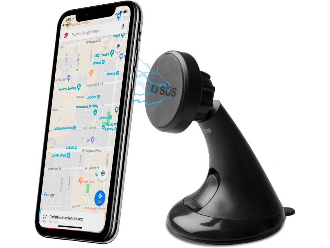 Suporte carro SBS magnético p/ Smartphone Preto