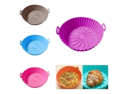Cesto De Silicone Azul Para Fritadeira A Ar