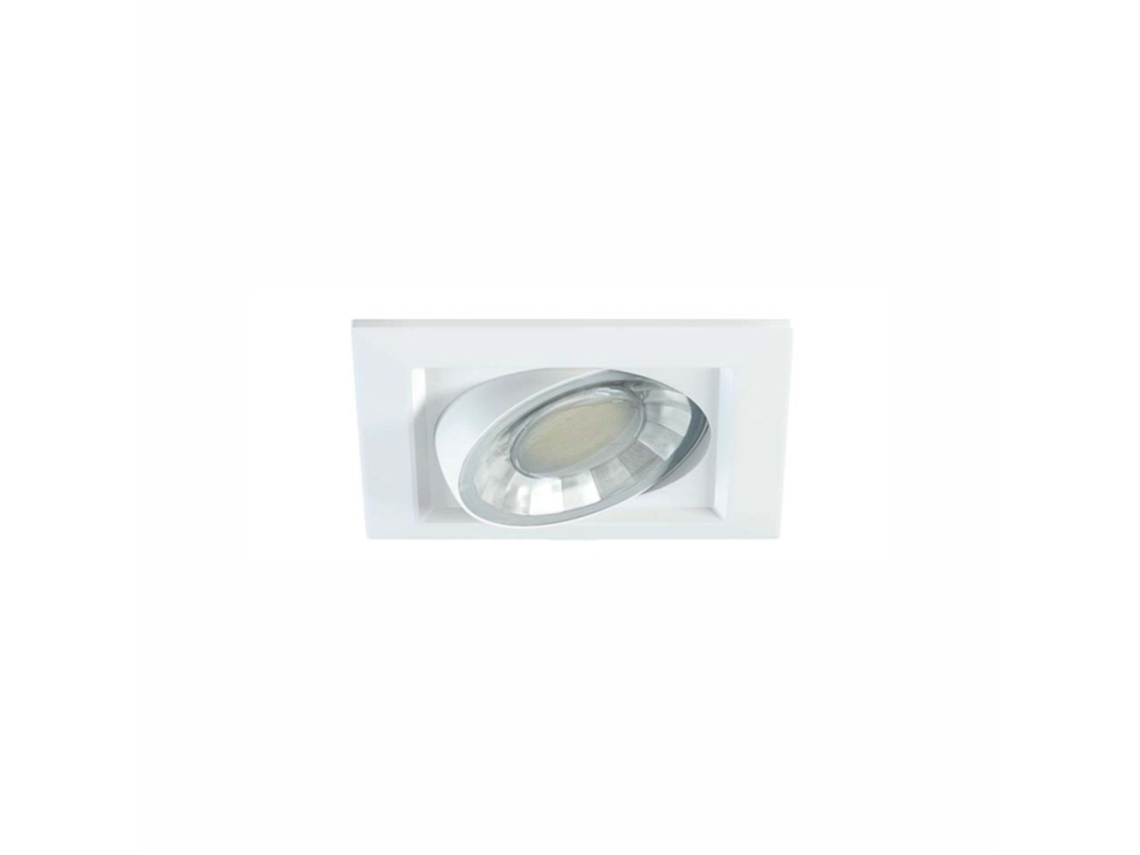 Spot Led Quadrado Embutido Ajustável Diguável 8w Ip44 4000k