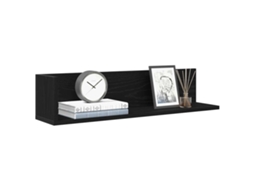 Vidaxl Estantes De Parede 2 Pcs 75x16,5x16,5cm Derivados Madeira Preto