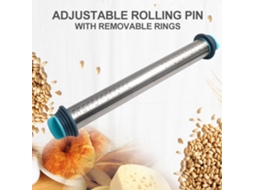 Rolo de Massa Inox S/MARCA com Anéis Removíveis e Escala