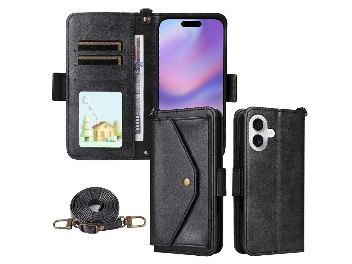Capa De Celular De Couro Bovino Com Compartimentos Para Vários Cartões