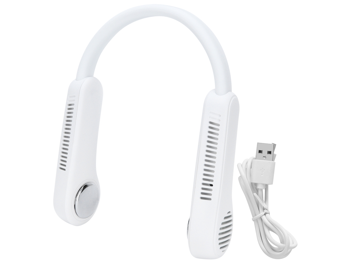 Laxiscreed Ventilador De Pescoço Usb Com 3 Velocidades E Purificação De Ar Por Íons Negativos