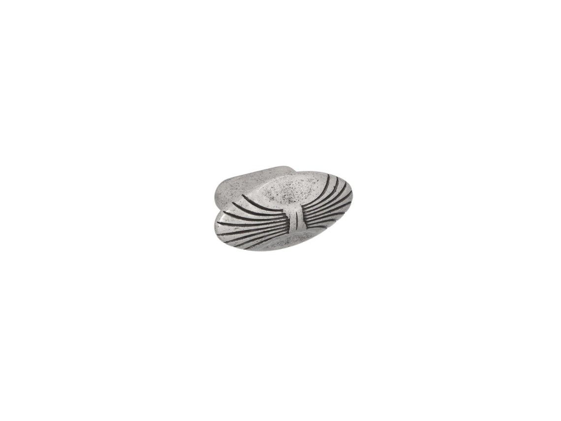 Conjunto de 6 Puxadores para Móveis em Zamac com diâmetro 44mm X 25 Pátina Real em Ouro Marfim HARDWAREXCHANGE