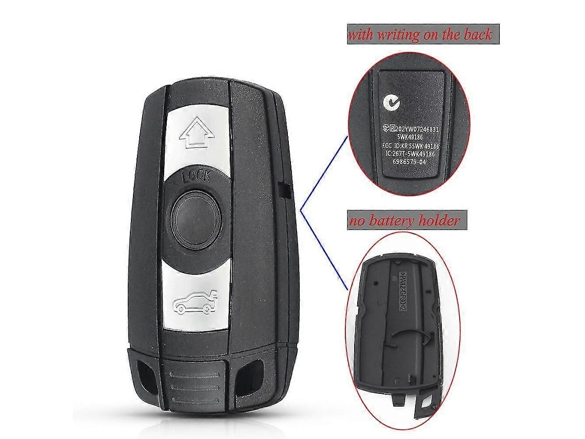 Capa De Chaveiro Inteligente De Carro Com 3 Botões Estojo Tampa Para Bmw Série 1 3 5 6 E90 E91 E92 E60 E70 E71 E72 E82 E87 E89