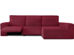 Capa de Chaise Longue Relax Direita EYSA Premium Jaz Tecido Multielástico (360 x 180 x 120 cm - Poliéster e Algodão - Burdeos)