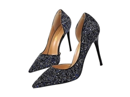 Zapatos De Tacón Bajo Para Mujer Con Punta Afilada Y Suela De Caucho, Diseño Elegante Y Cómodo 38 Negro