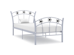 Estrutura De Cama Com Design De Futebol 90x200 Cm Metal Cinza