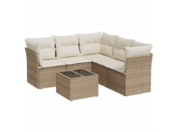 Garden Sofa Set, Garden Sofa Sets Vidaxl Bege Rattan / Vime (n/a)