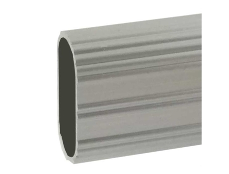 Tubo Aluminio Estriado Plata Mate 30x15x4x0.7 4 Mt Bricotubo
