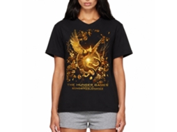 Rockinstone Hunger Games Movie Songbird Snakes Poster Black Adult T-shirt Size:xl
