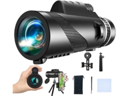 Telescópio 80x100 com Tripé e Suporte para Celular, Prisma Bak4 para Observação de Estrelas, Viagens e Caminhadas, 16x5 Cm BRILVIBERA