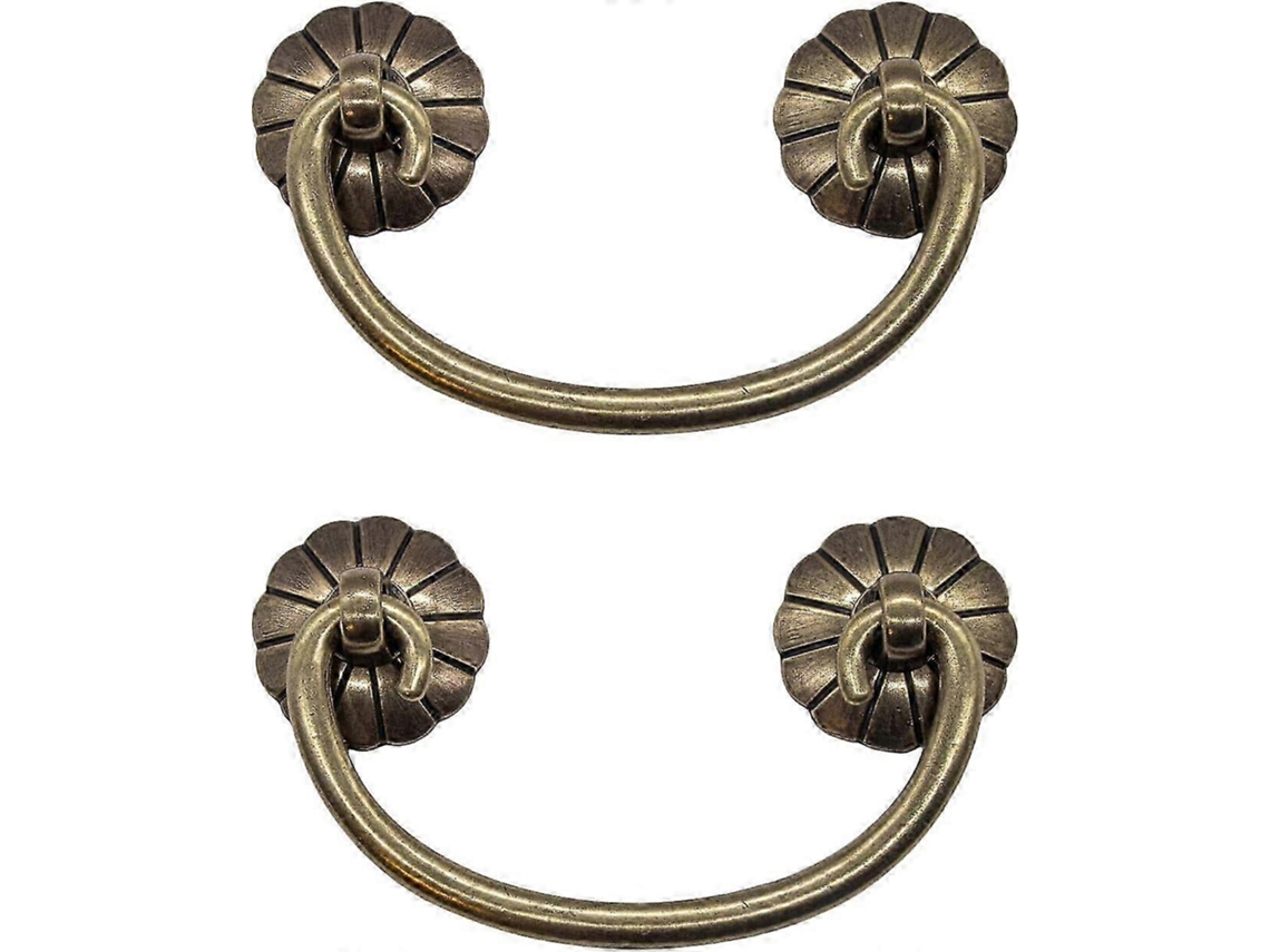 Puxadores Para Móveis, Conjunto De 2, Puxadores Para Armários, Puxadores Dobráveis ​​para Cômodas, Guarda-roupas, Penteadeiras, Latão Bronze Antigo