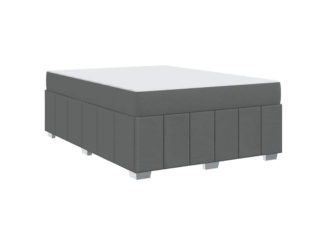 Conjunto 1 Cama Box Vidaxl Cinzento Tecido (140 X 200 Cm)