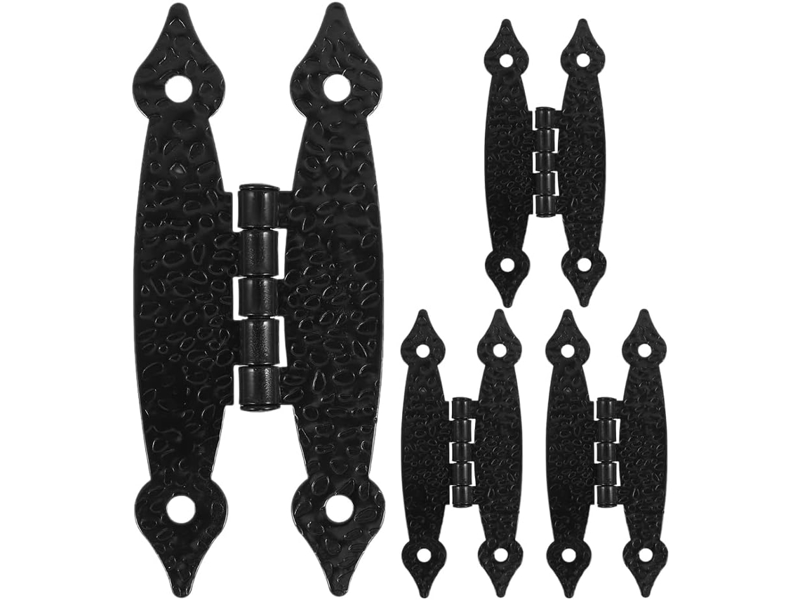 Dobradiças Borboleta Antigas Angooily, Reforçadas, 4 Peças, Para Armários De Madeira, Em Ferro, Com Furo De 3, 5 Polegadas