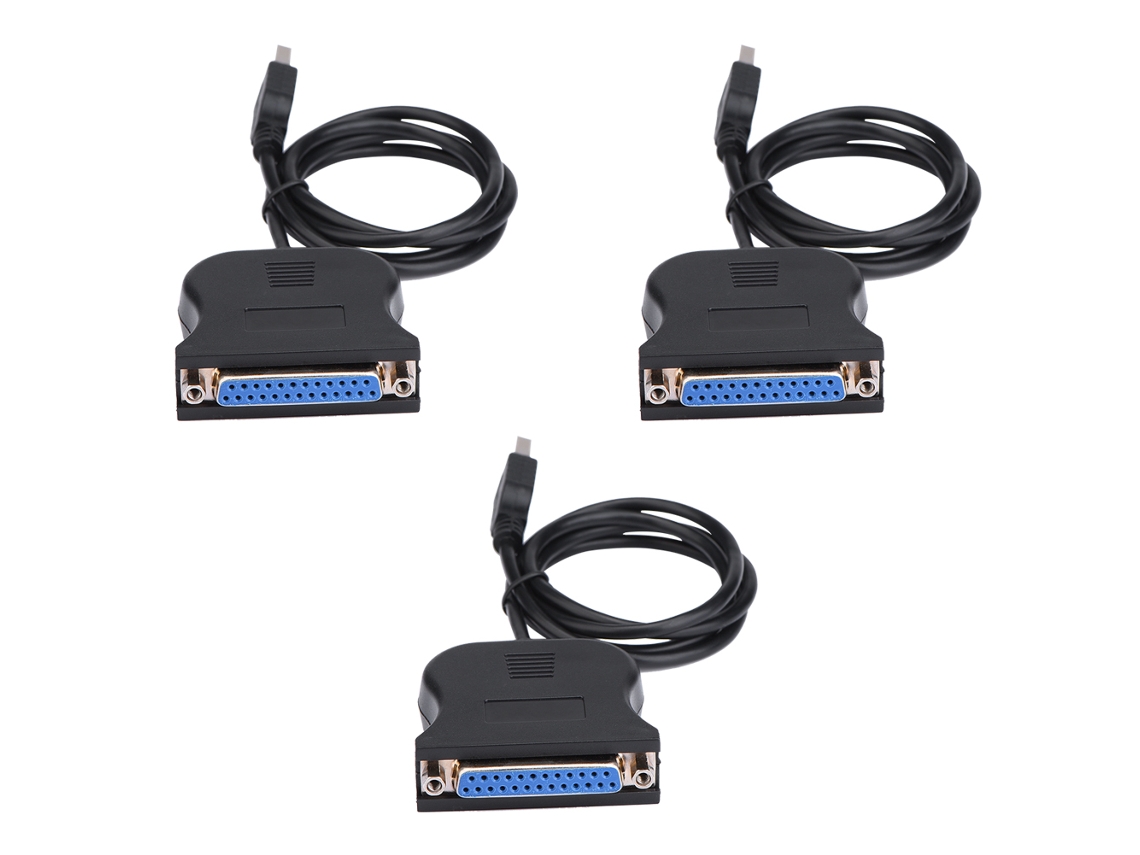 3 Unidades Adaptador Usb Para Impressora Paralela Db25 Adaptador Paralelo Usb Ieee 1284