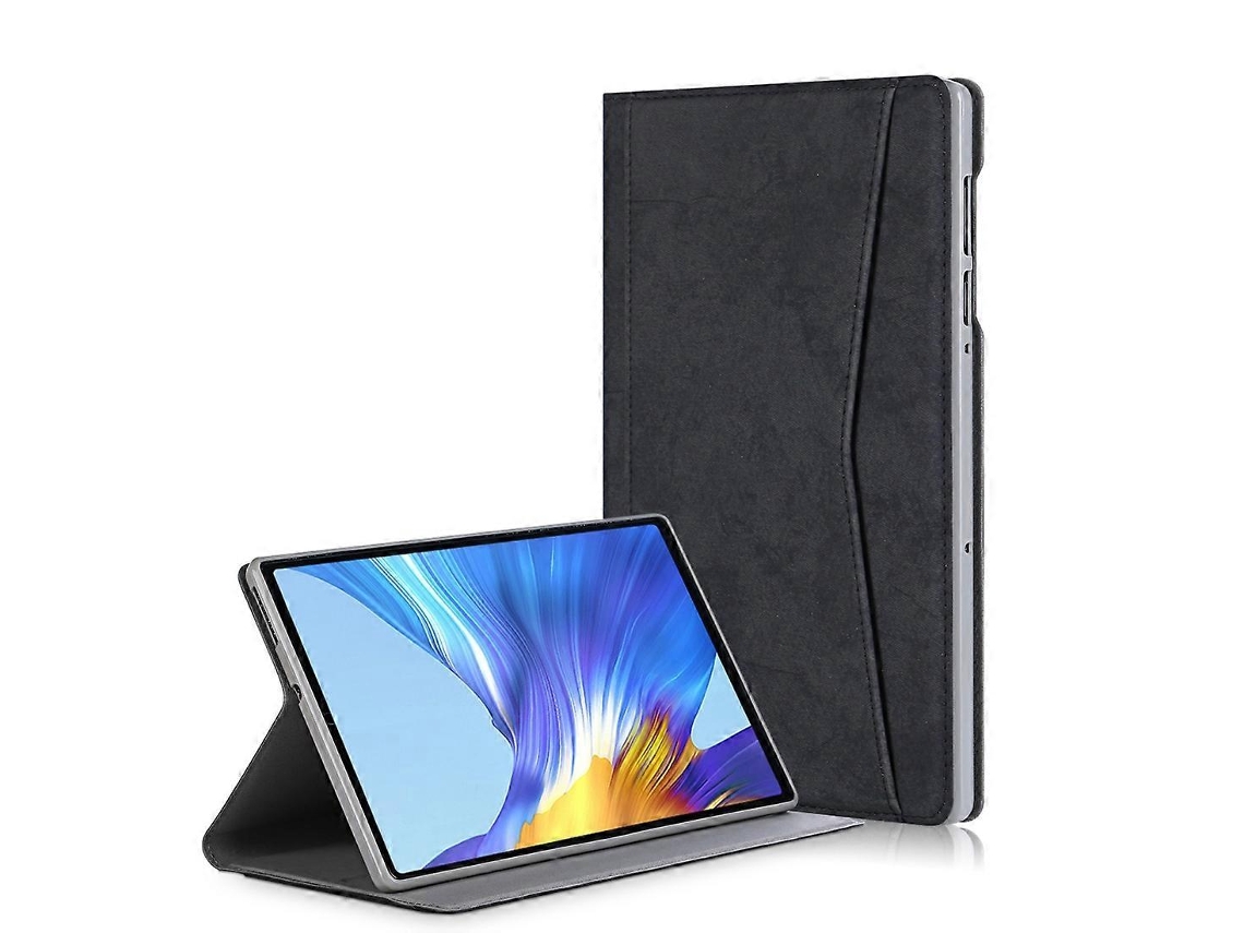 Capa De Couro Com Textura De Mármore E Aba Horizontal, Com Compartimento Para Cartão E Suporte Para Lenovo Tab M10 Plus.
