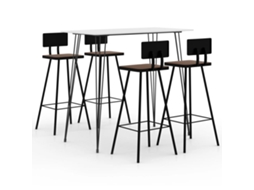 Vidaxl 5 Pcs Conjunto De Bar Branco