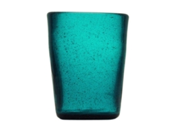 Memento Bicchiere Per Aqua In Pasta Di Vetro Petrolio