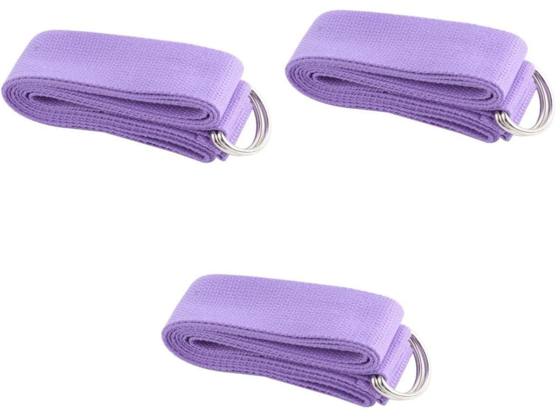 Conjunto de 3 Cintos de Alongamento Portáteis para Ioga, Fitness, Braços e Pernas | S/MARCA