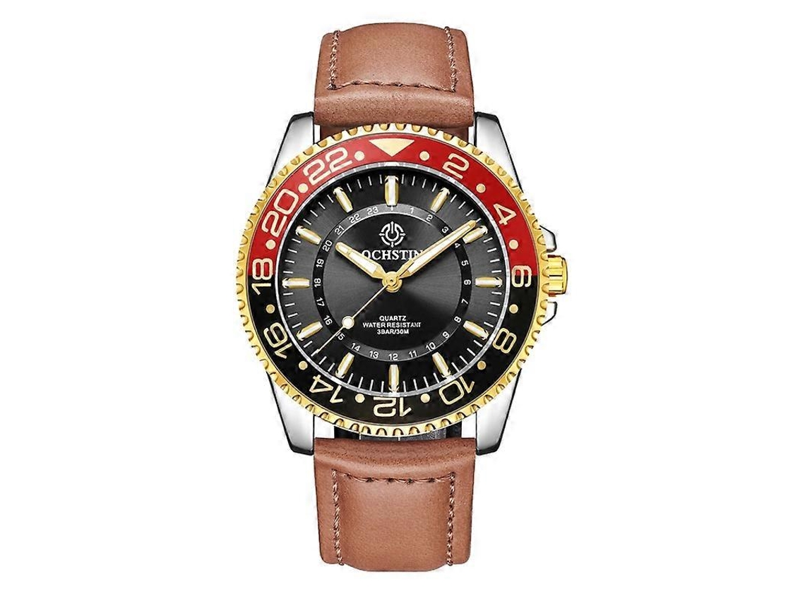 Relógio De Quartzo Ochstin 5019g Fashion Business À Prova D'água Com Pulseira De Couro