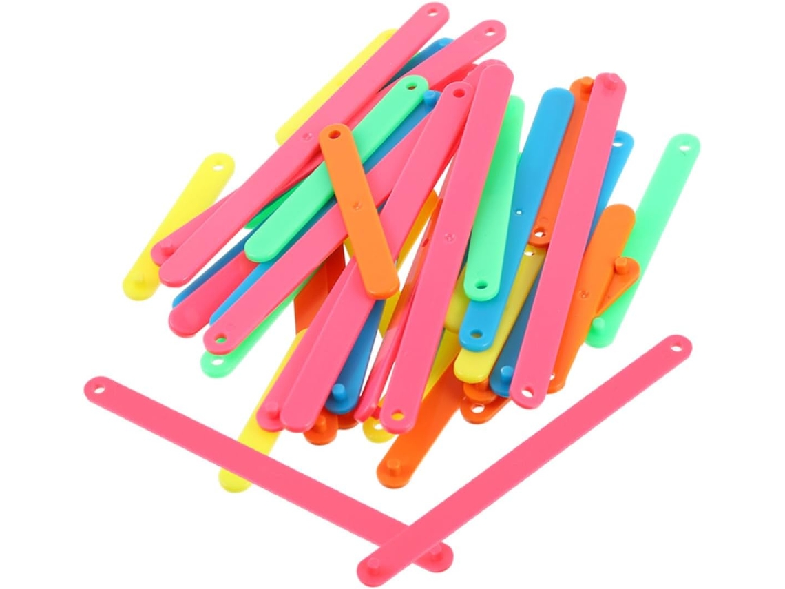 Nuobesty 50 Varetas De Plástico Lisas, Tamanho Uniforme, Para Matemática Inicial, Ferramentas