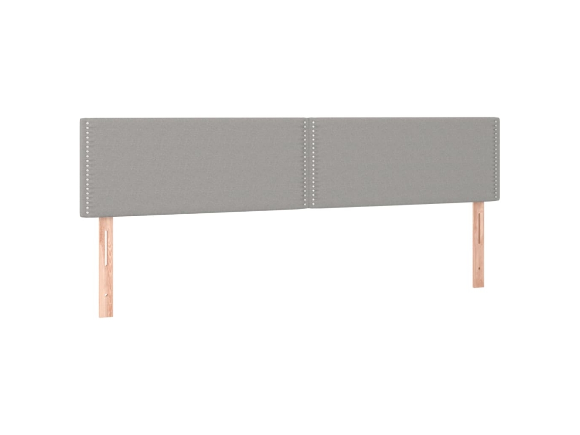 Cabeceira de cama 2 peças em tecido 90x5x78/88 cm Cinzento Claro MAISON EXCLUSIVE