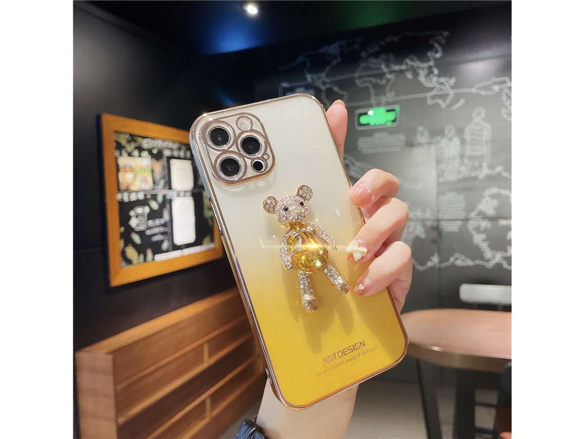 Capa de Telefone EOOCOO (cor Gradiente com Decoração de Strass)