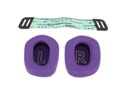 Pads Ouvido Headset G733 G335 Mesh Respirável Espuma Memória Com Cinta De Cabeça Roxo