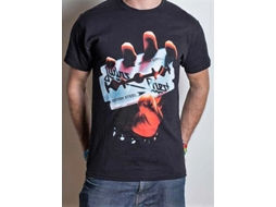 T-Shirt ROCK OFF Judas Priest - British Steel Preto (Tamanho: S)