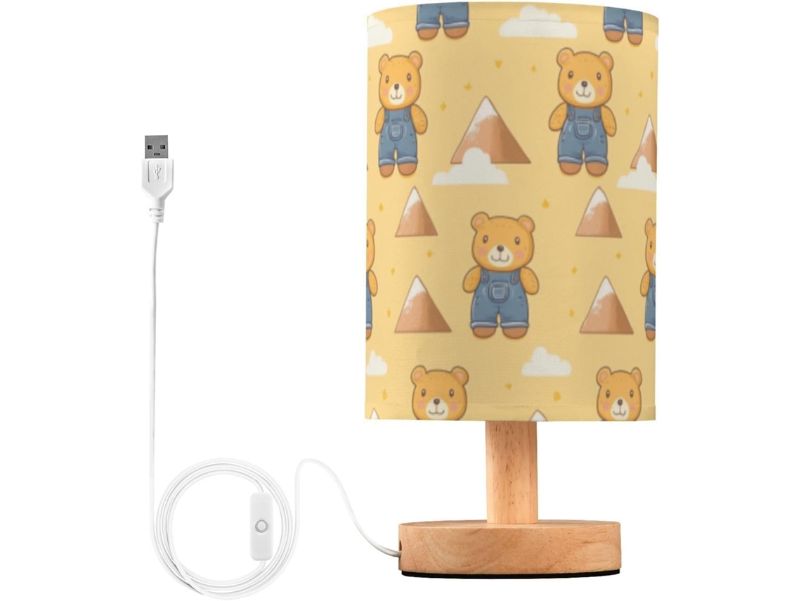 Abajur De Cabeceira Em Formato Urso Kcldeci Para Quarto, Estilo Fazenda, Mesa De Cabeceira, Mesa De Trabalho, Sala De