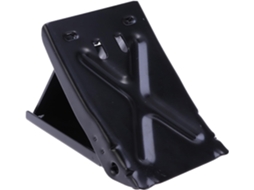 Conjunto de 2 peças de blocos triangulares antiderrapantes de metal preto para controle de frenagem de carros.