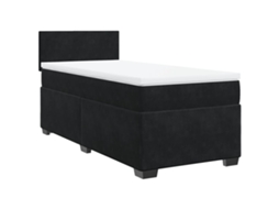 Cama com Molas/colchão 90x190 Cm Veludo Preto MAISON EXCLUSIVE