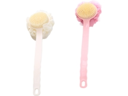 Conjunto De Escova Banho Beaupretty 2 Peças Com Cabo Longo E Massageadores Suspensos Para Limpeza Áreas Difícil Acesso
