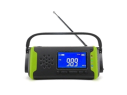 4000mah Rádio de Emergência Portátil Am/fm Lcd Multifuncional com Lanterna Led Sola R Móvel Powerbank GOKOCO
