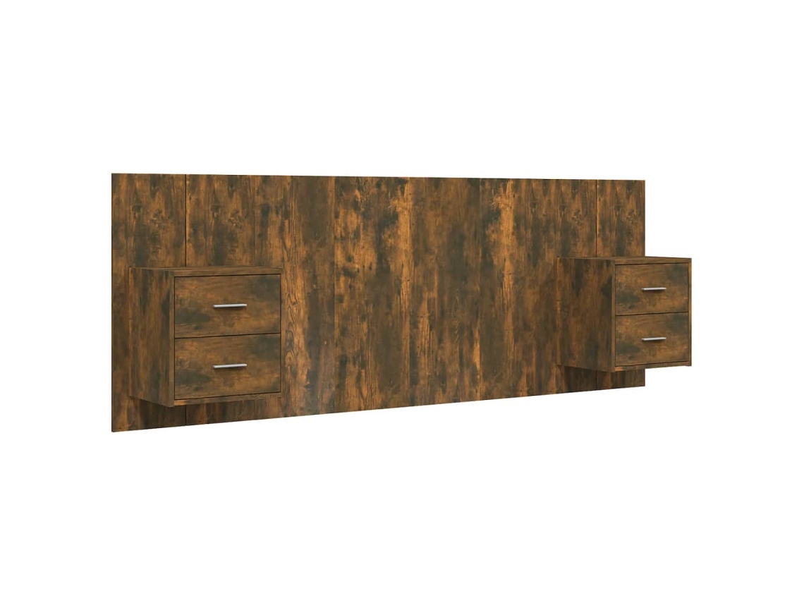Bed Headboard With Cabinet, Bed Headboards With Cabinets Vidaxl Marrom Madeira Processada (n/a)