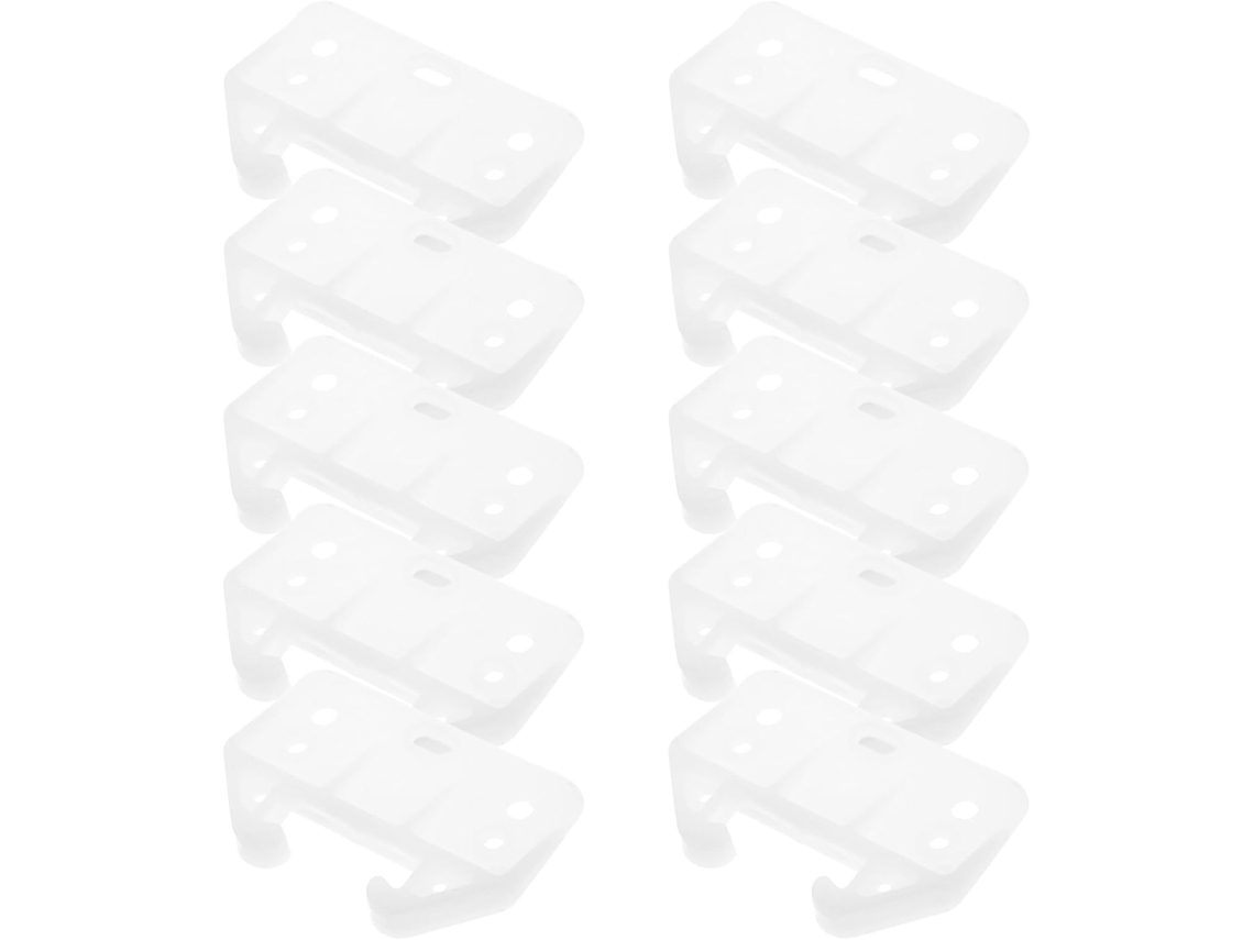 Conjunto De Presilhas Fixação Para Gavetas Em Plástico Branco 1 Unidade Encaixe Universal Com Deslizamento Suave Móveis